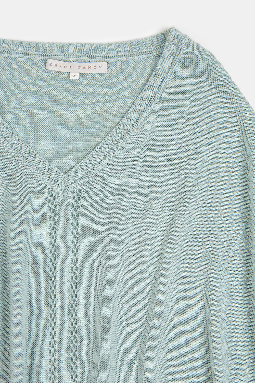Pima Cotton V Neck Cocoon In Mist
