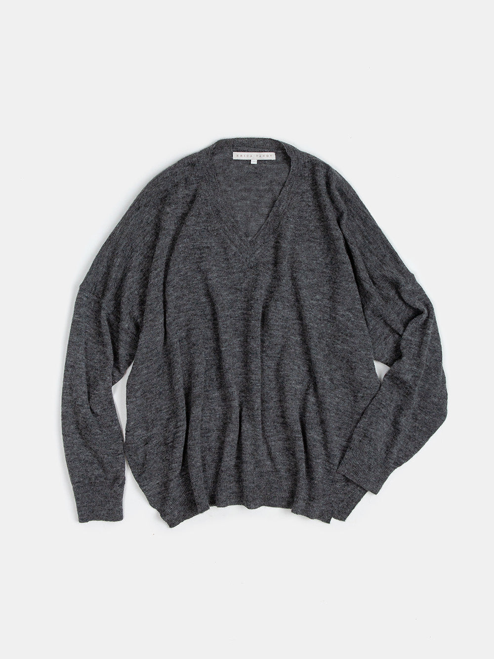 Alpaca V Neck Pullover in Ash