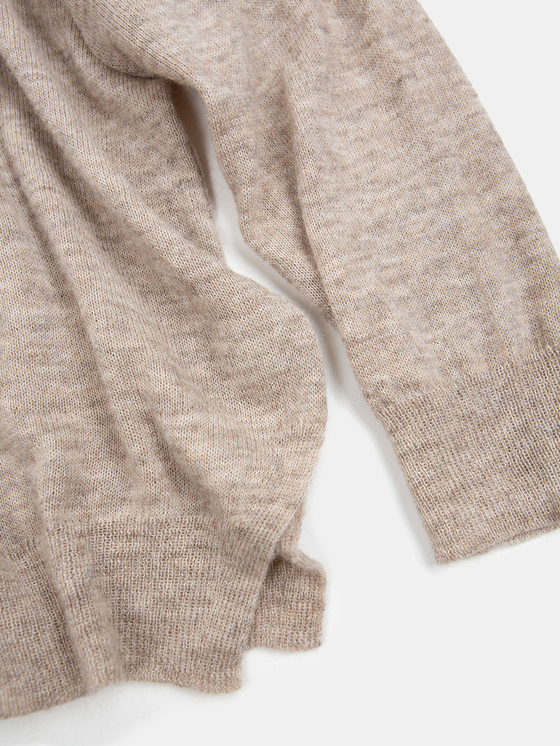 Alpaca V Neck Pullover in Dust