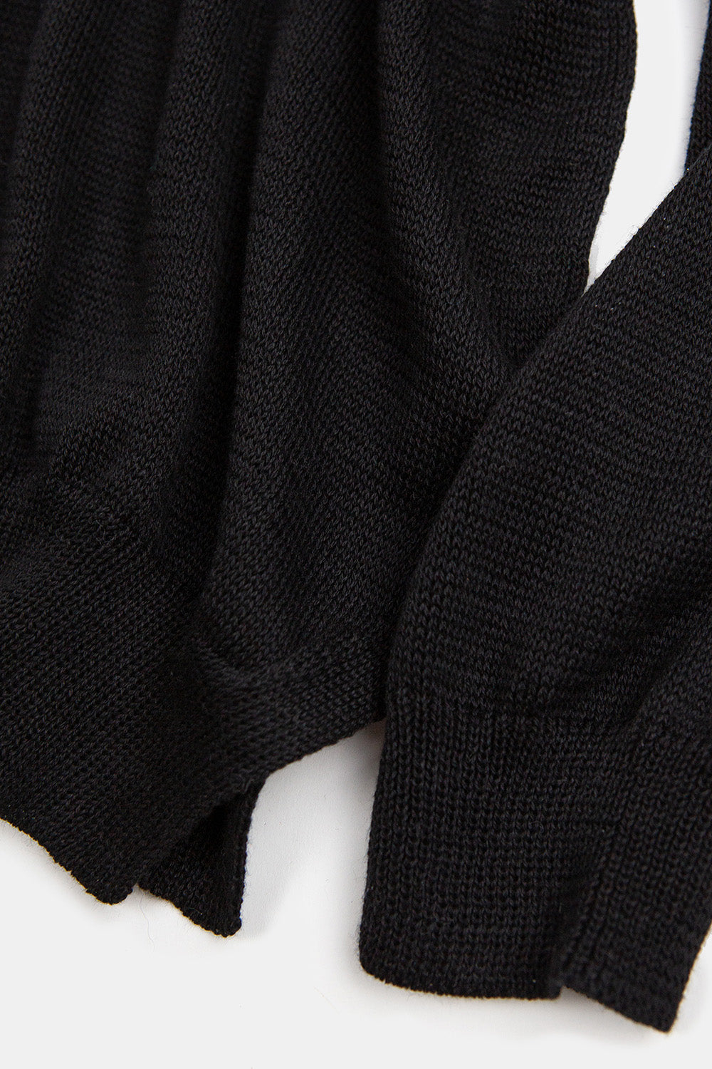 Pima Cotton V Neck Pullover in Black