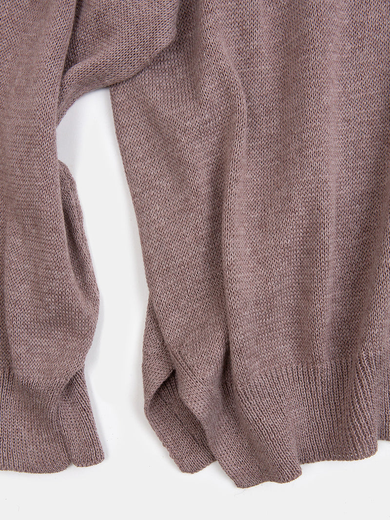 Pima Cotton V Neck Pullover in Haze
