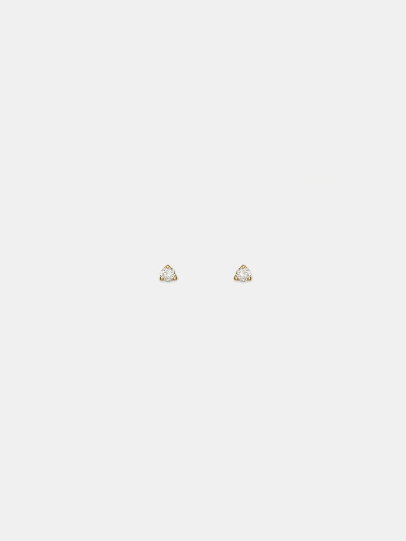 WWAKE Small White Diamond Studs