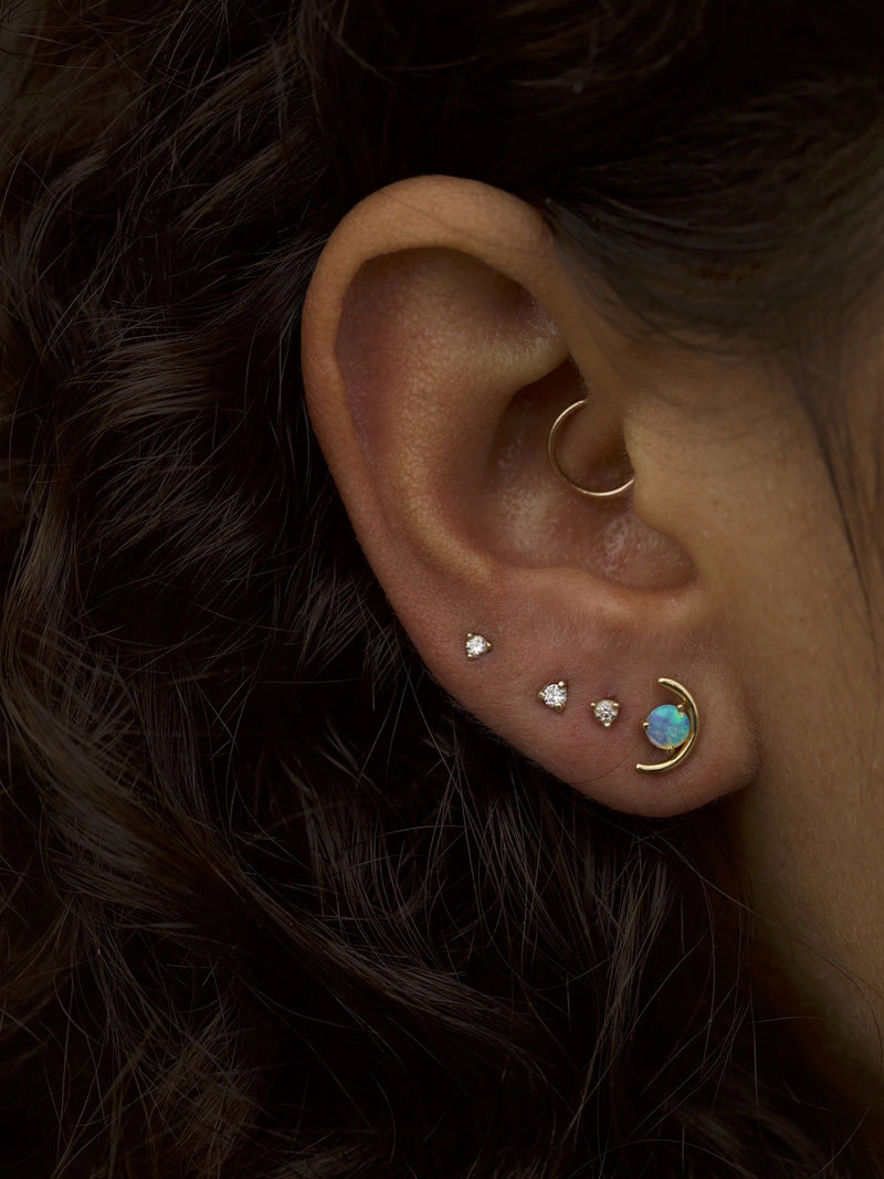 WWAKE Small White Diamond Studs