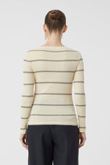 Closed High Neck Long Sleeve in Elderflower