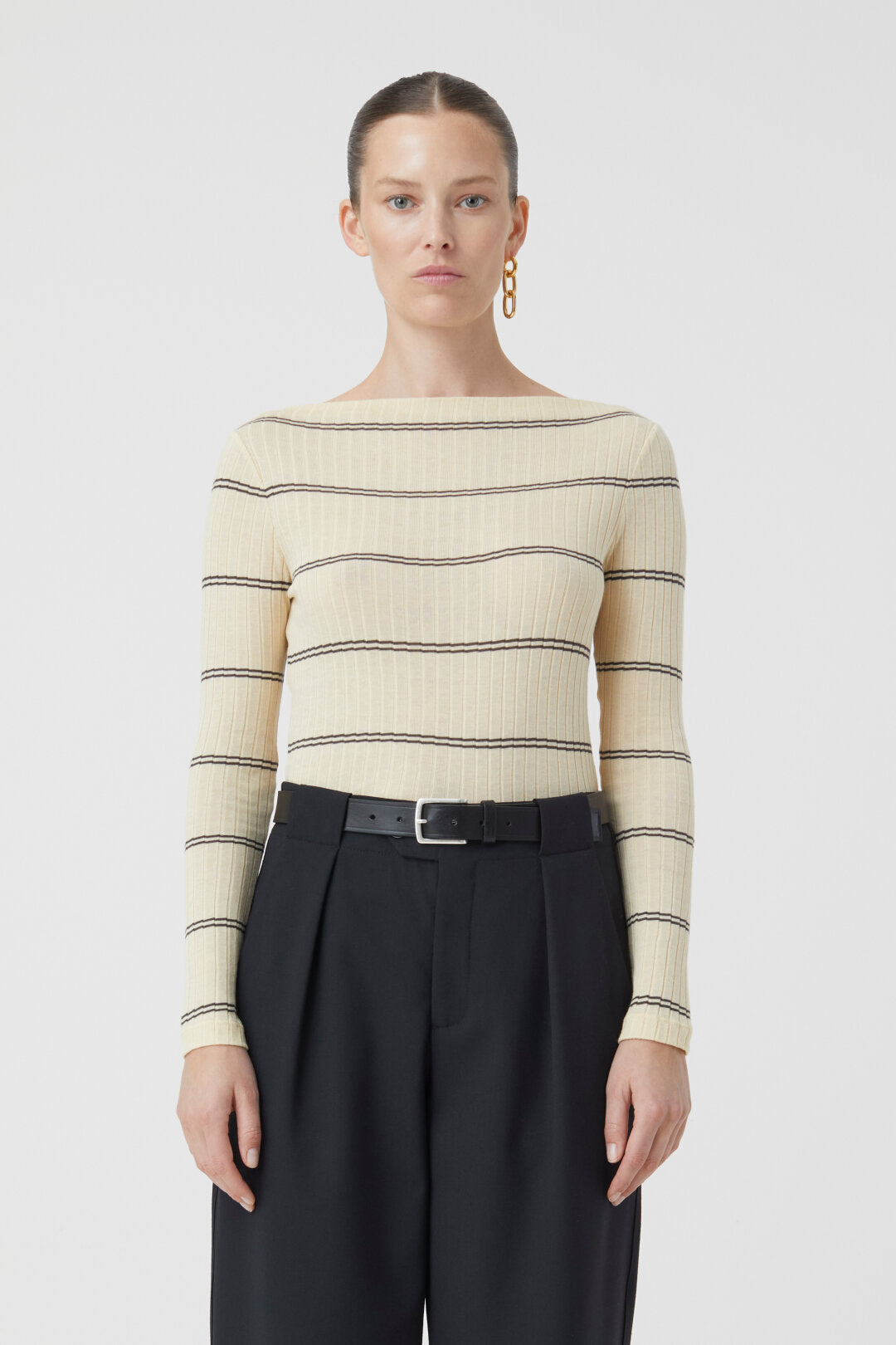 Closed High Neck Long Sleeve in Elderflower