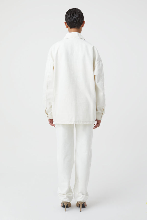 Closed Denim Jacket In Creme