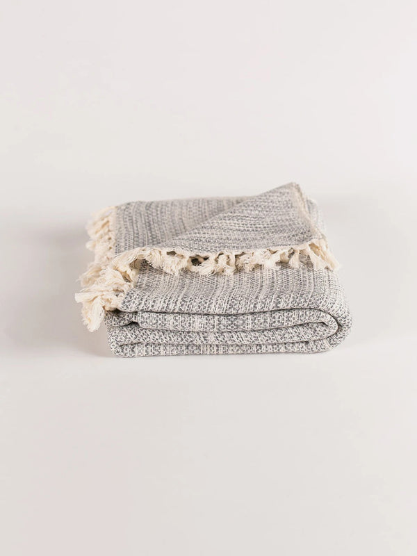 Handwoven Throw in Mist