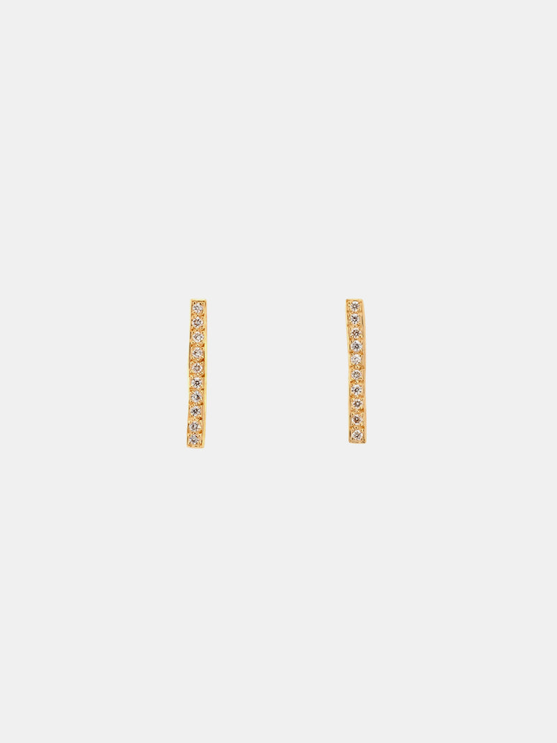 Satomi Kawakita Long Diamond Bar Studs