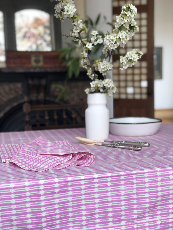 Cotton Tablecloth In Lilac Jacobsen