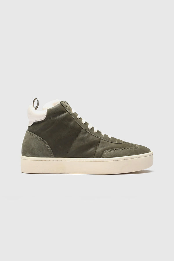 Officine Creative Kombined High Top Sneaker in Olive/Tofu
