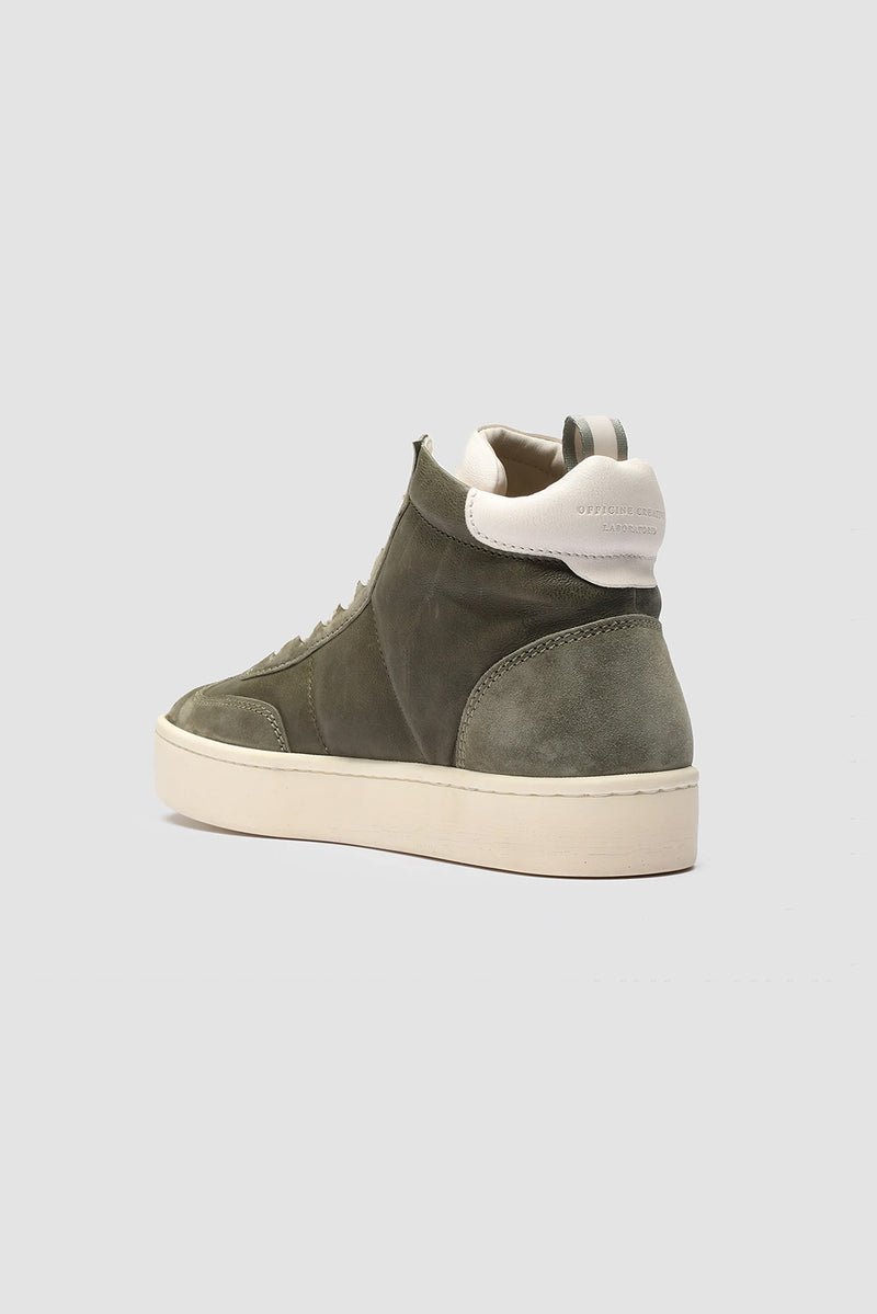 Officine Creative Kombined High Top Sneaker in Olive/Tofu