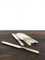 Set of 6 Silver and Mother of Pearl Knives