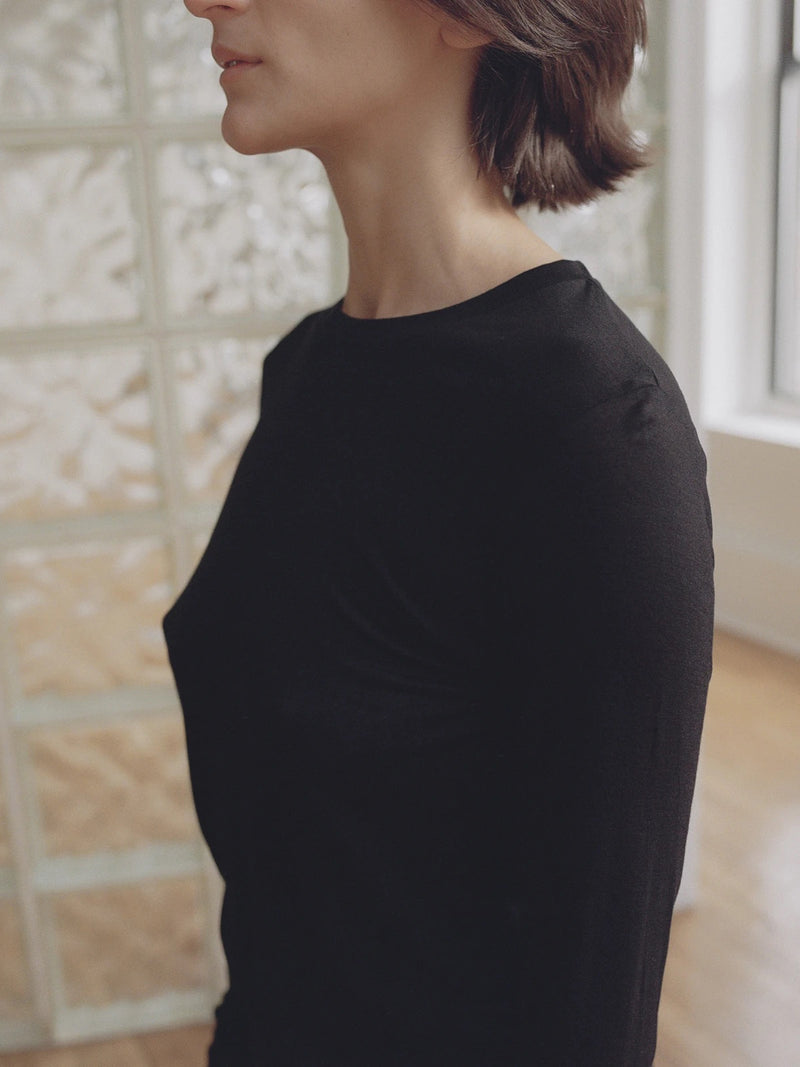 Baserange Long Sleeve Tee in Black