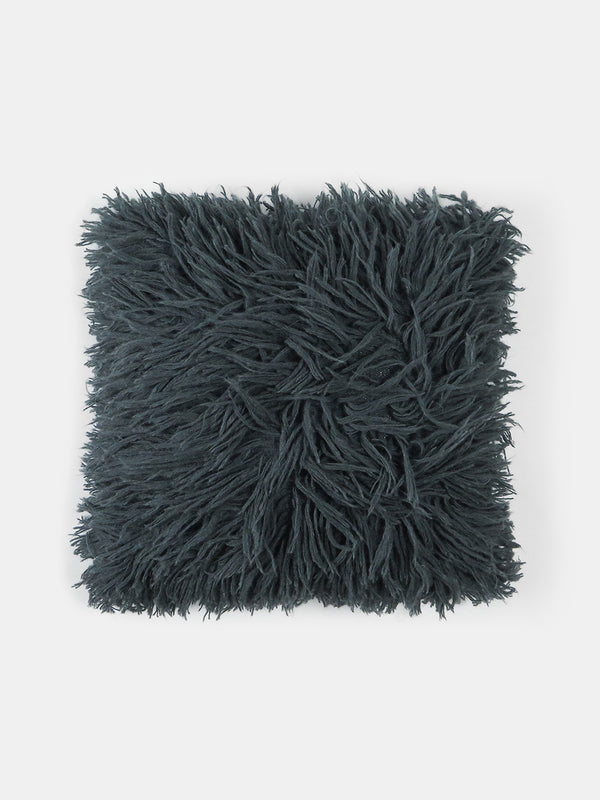 Baby Alpaca Shag Pillow in Ocean