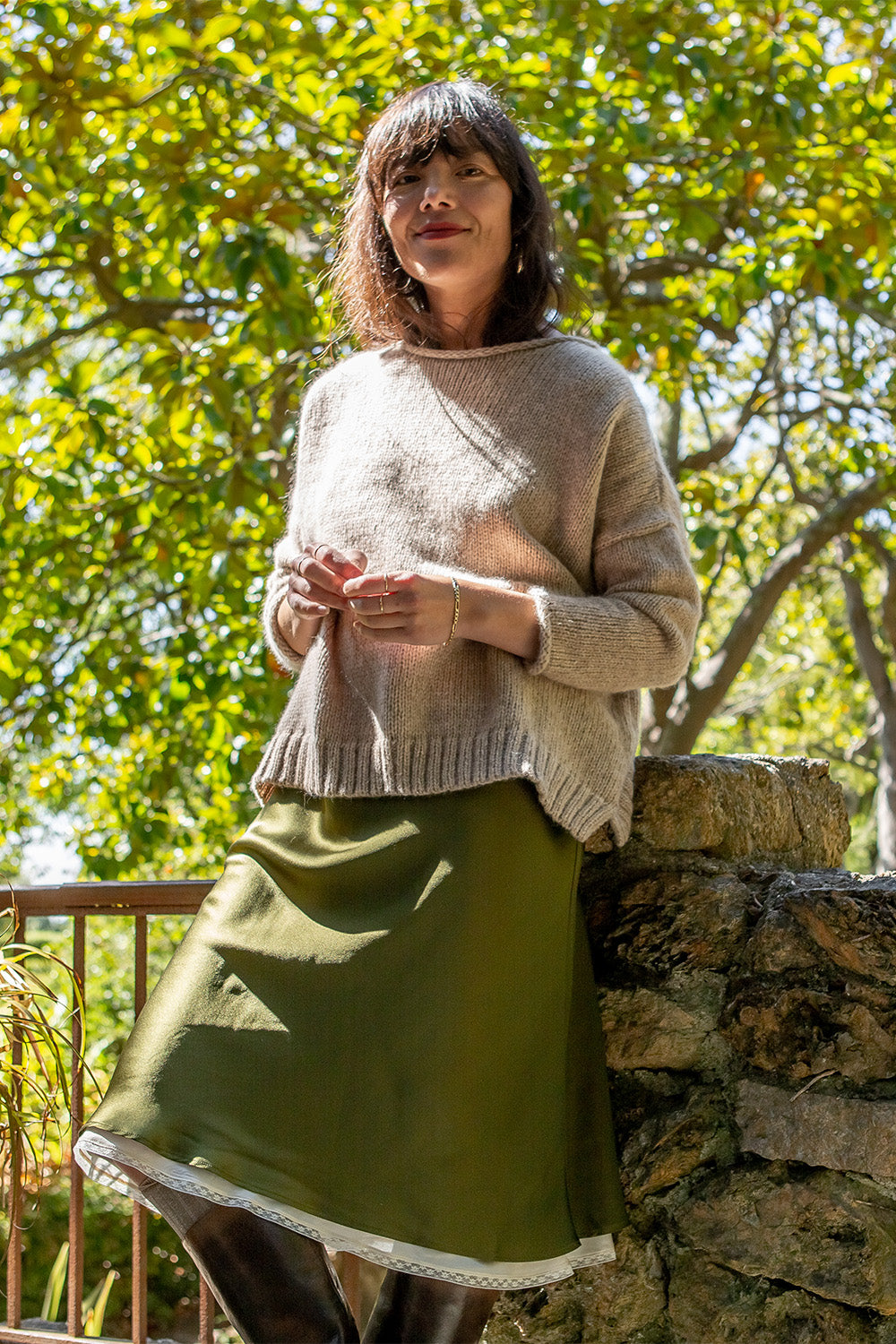Gabrielle Alpaca Wool Rollneck Sweater in Fawn