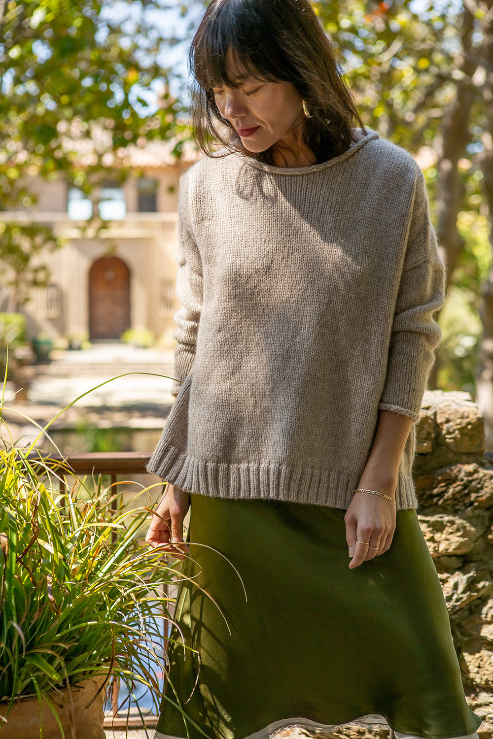 Gabrielle Alpaca Wool Rollneck Sweater in Fawn