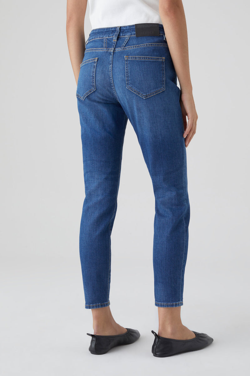 Closed Baker Jean in Dark Blue
