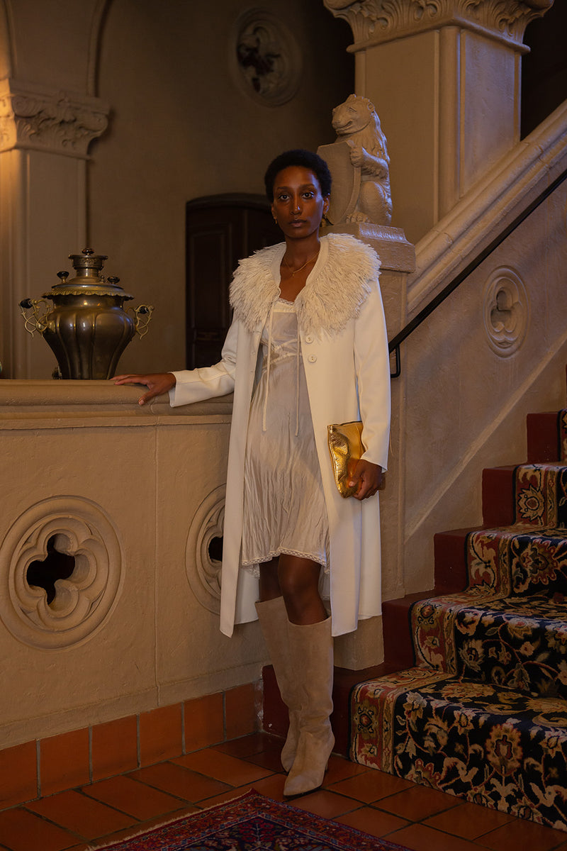 Baudelaire Coat in Winter White