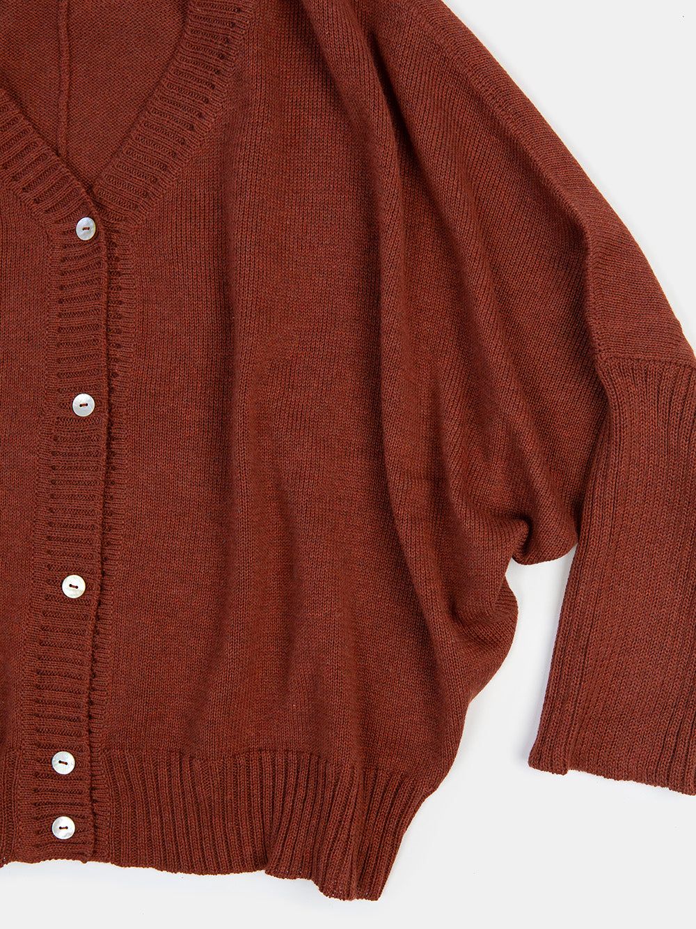 Grace Pima Cotton Cardigan in Madrone