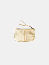 Elsa Leather Card Case in Gold