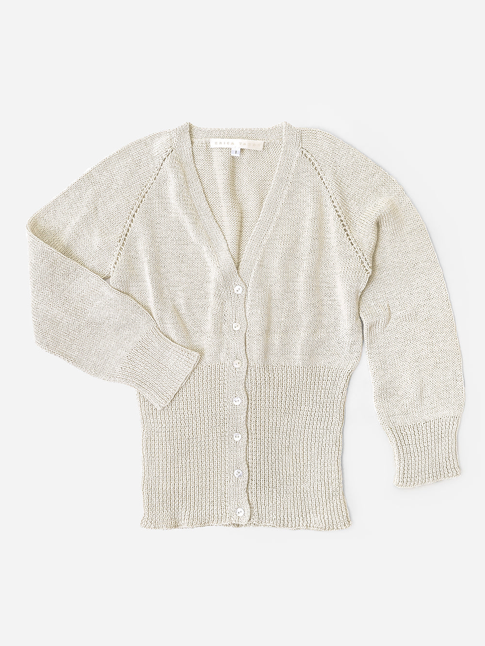 Raglan Cotton Cardigan in Natural