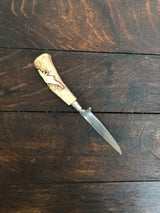 Vintage Antler Charcuterie Knife