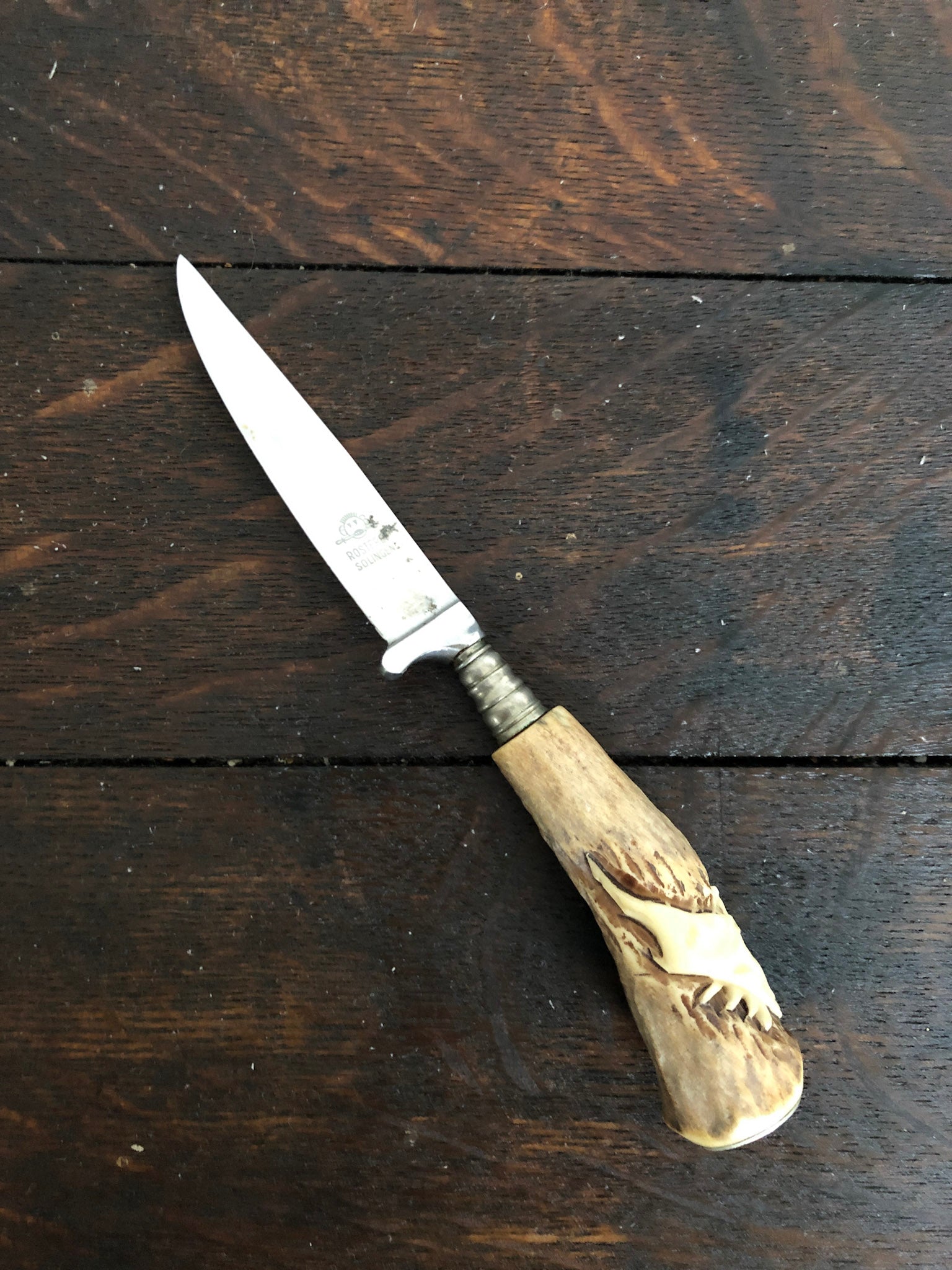 Vintage Antler Charcuterie Knife