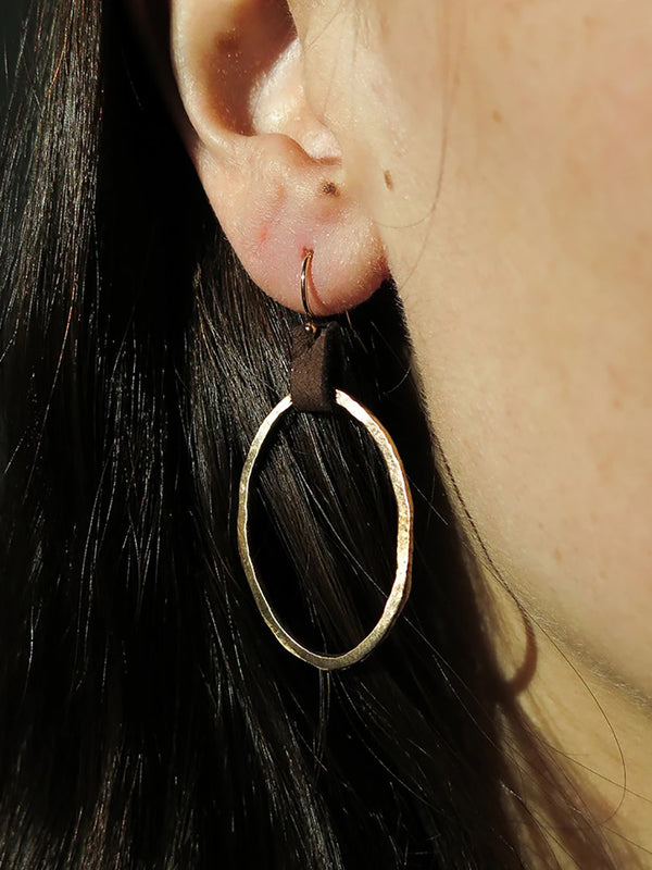 Christy Lea Payne Bronze Oval Earrings