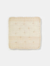 Khadi Cotton Hand Tufted Floor Cushion in Natural