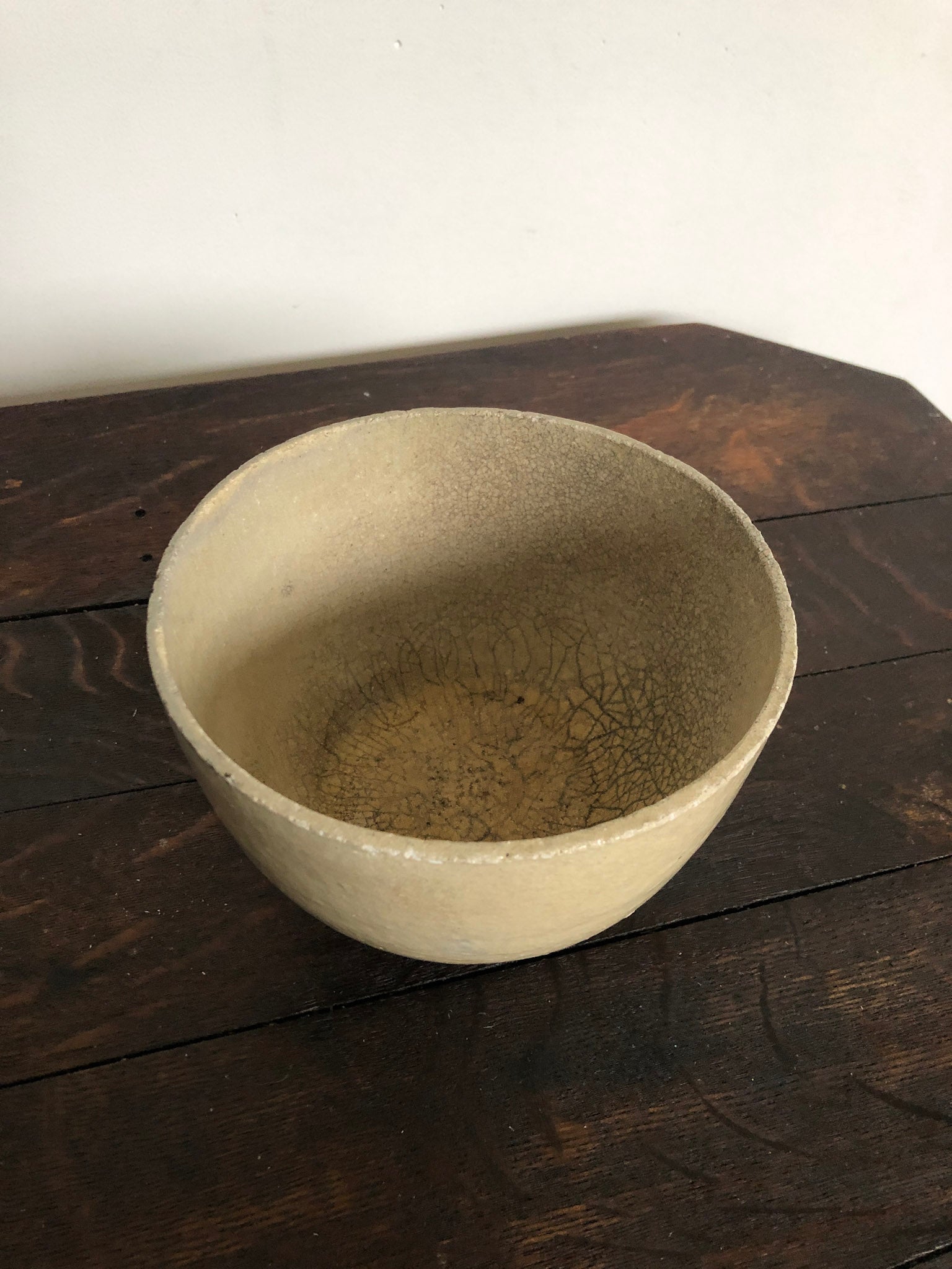 Mid Century Crackled Bowl
