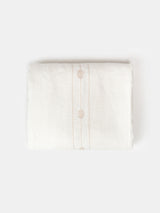 Totem Hand-embroidered Duvet Cover in Soft White Linen