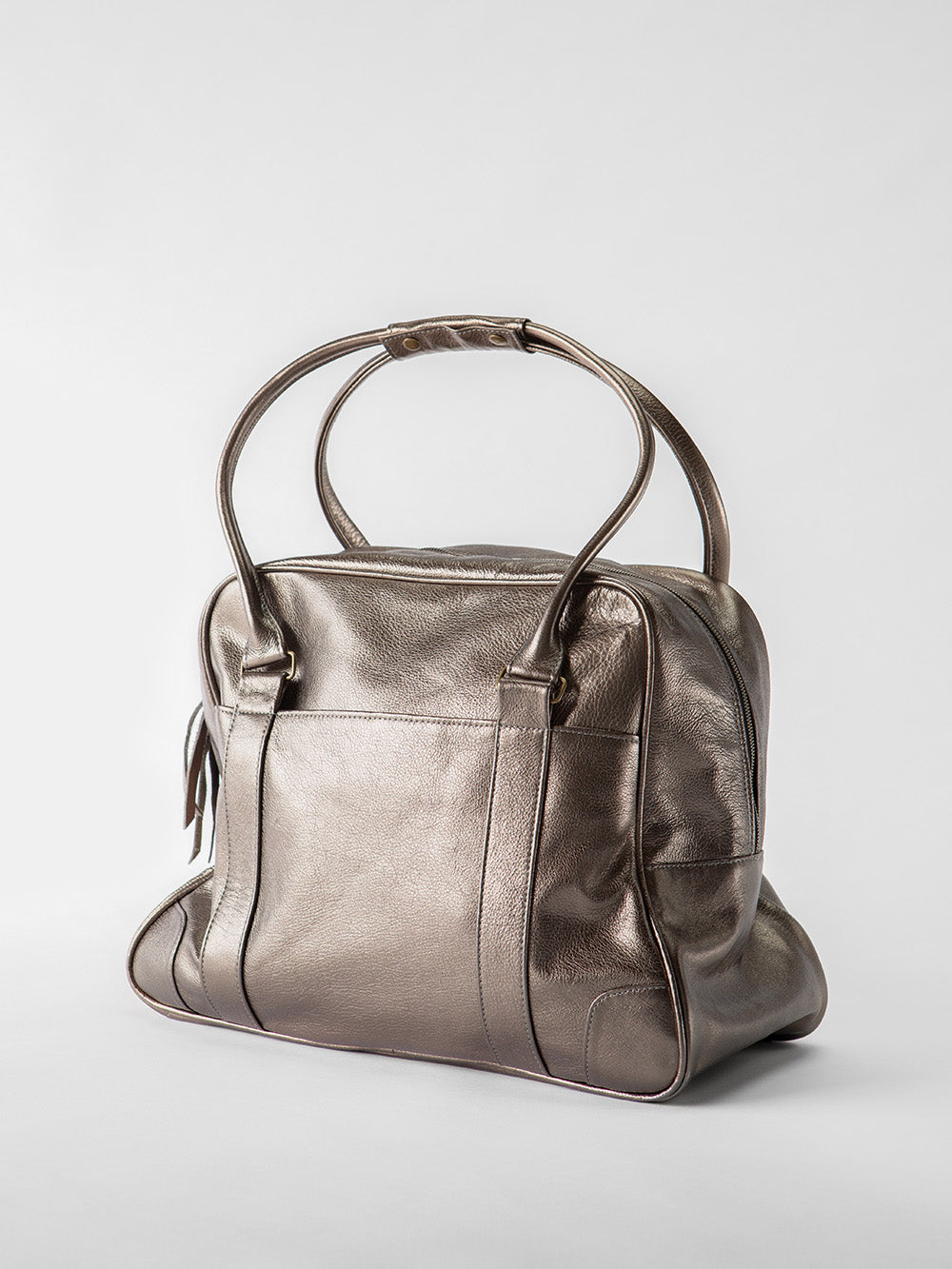 Egon Leather Weekender in Bronze