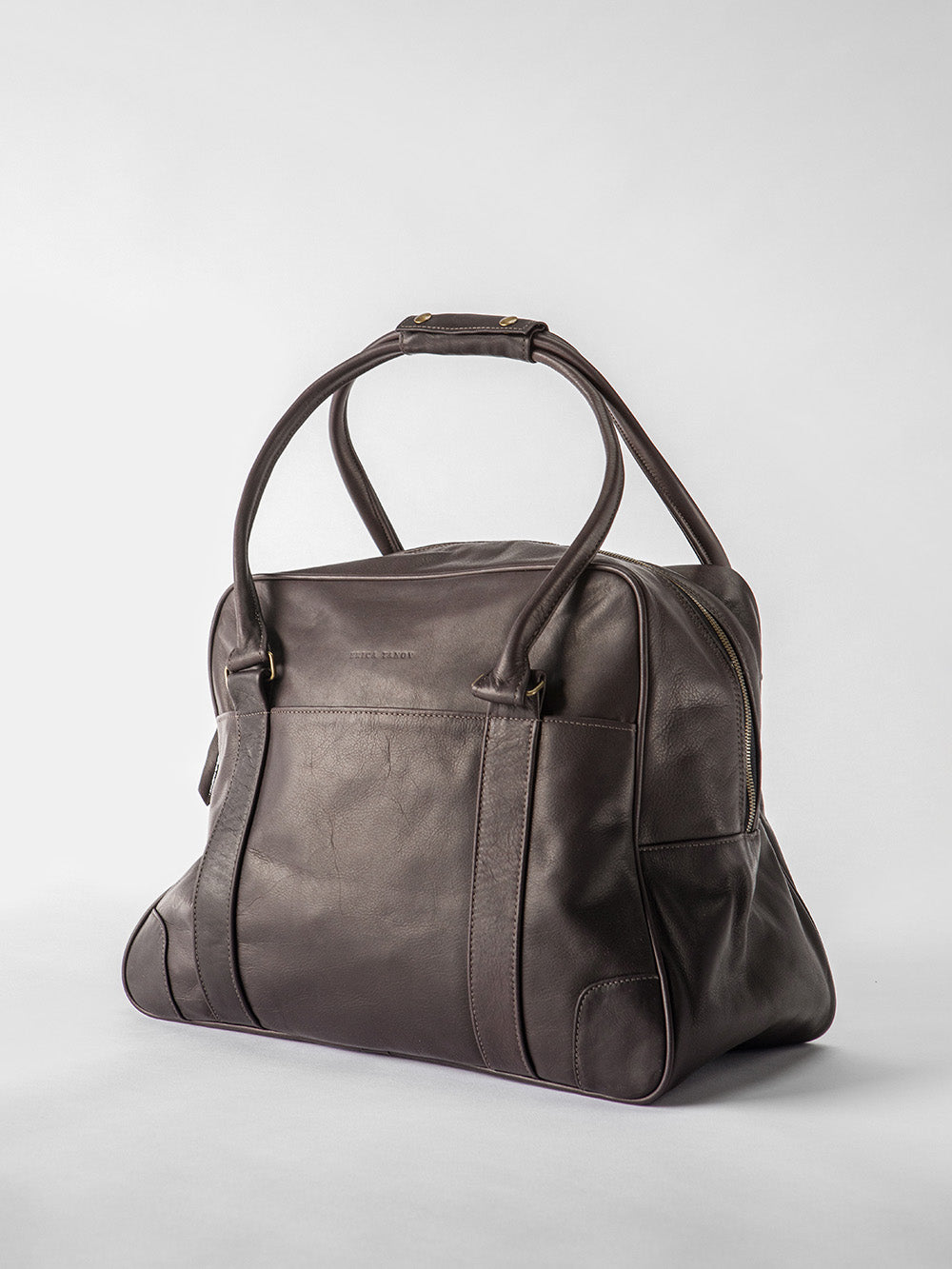 Egon Leather Weekender in Dark Chocolate