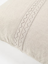 Linen Hand Embroidered Euro Sham in Mountain