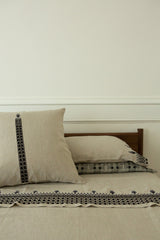 Cypress Euro Sham in Embroidered Natural Linen