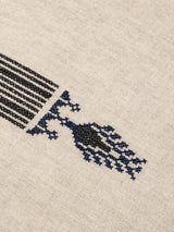 Cypress Euro Sham in Embroidered Natural Linen
