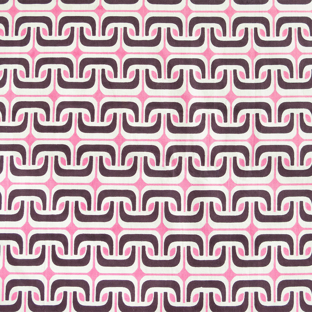 1965 Cotton in Pink/Prune/Natural