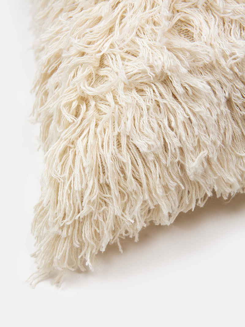 Baby Alpaca Shag Floor Pillow in Natural