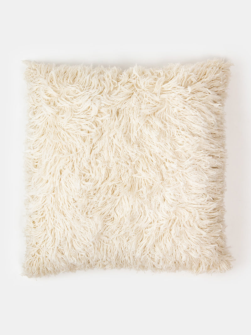 Baby Alpaca Shag Floor Pillow in Natural