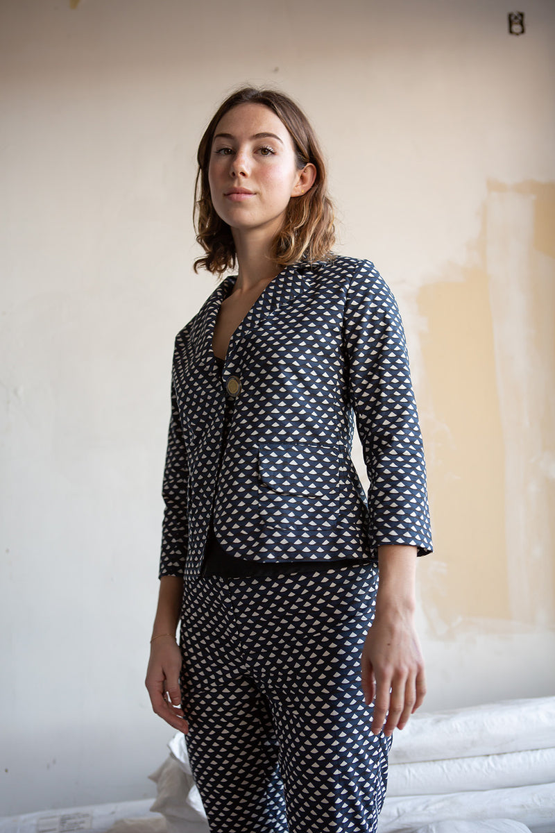 Sanya Flynn Jacket in Natural/Black/Navy