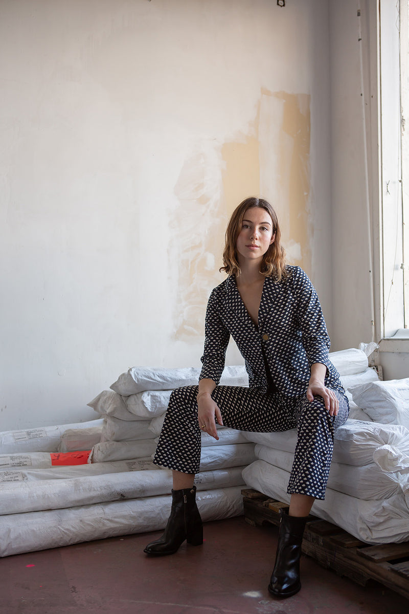 Sanya Flynn Jacket in Natural/Black/Navy