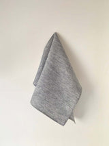 Fog Linen Kitchen Cloth in White Seersucker