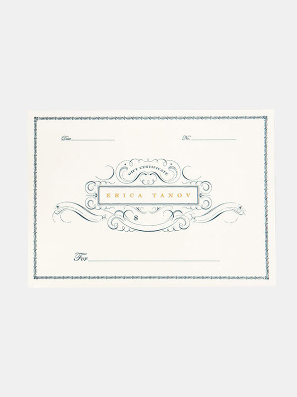 Erica Tanov Gift Certificate