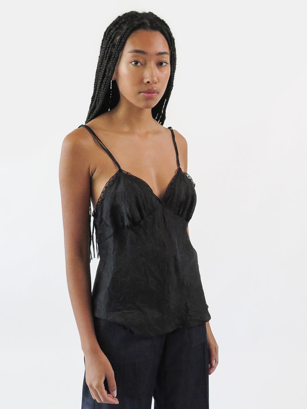 Erica Tanov | Gilda Silk Camisole - Black