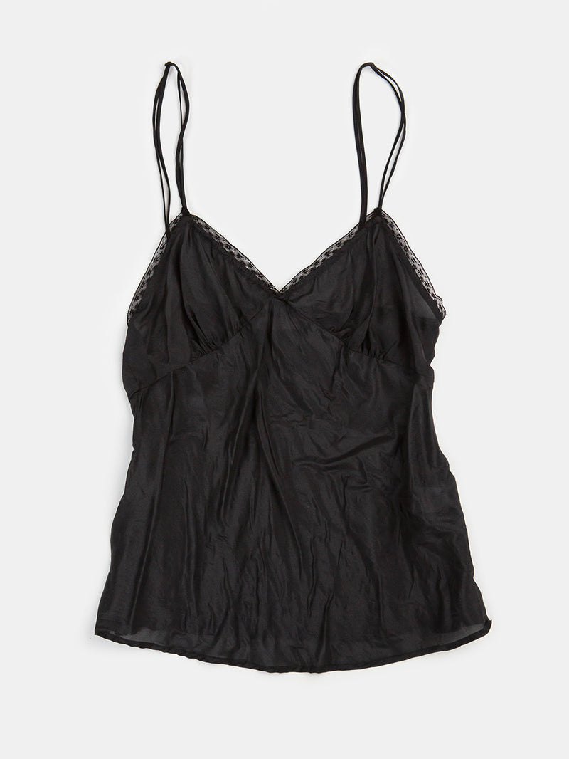 Gilda Silk Camisole in Black