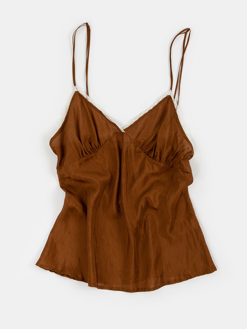 Gilda Silk Camisole in Sienna