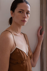 Gilda Silk Camisole in Sienna
