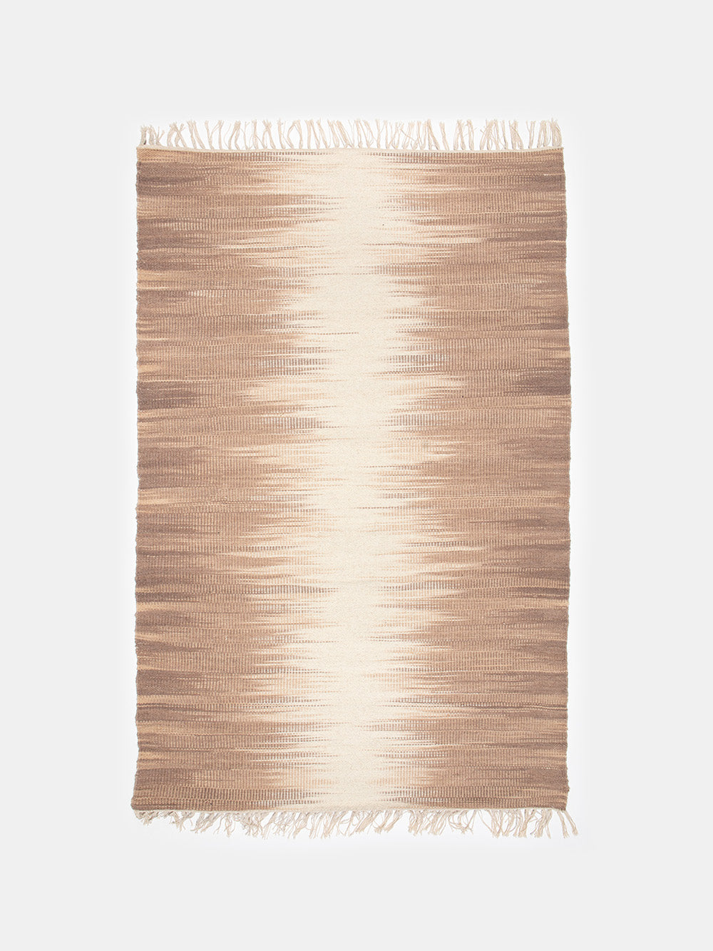 Wool Ikat Rug in Fawn