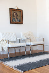 Wool Ikat Rug in Charcoal