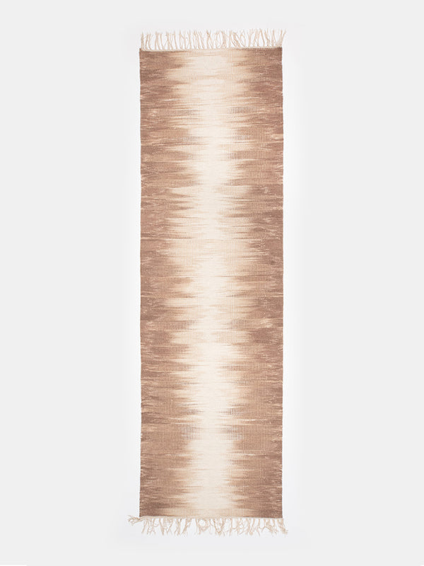 Wool Ikat Runner in Fawn